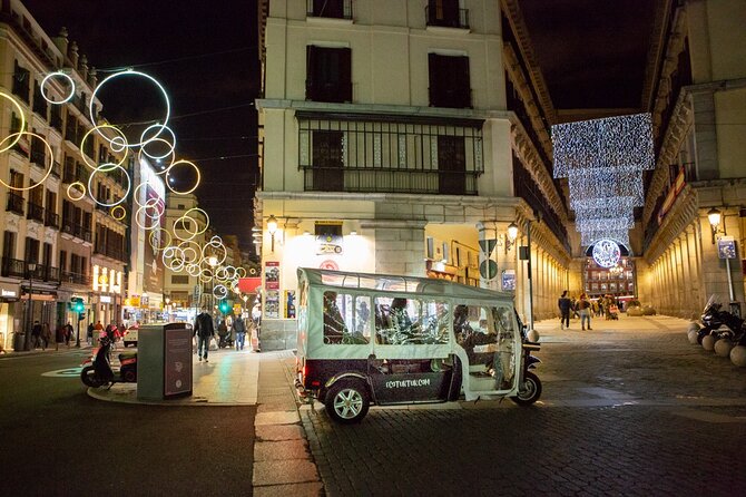 Christmas Lights Tour of Madrid in Eco Tuk Tuk Private - Salamanca’s holiday glow: Velázquez, Ortega y Gasset, and Serrano
