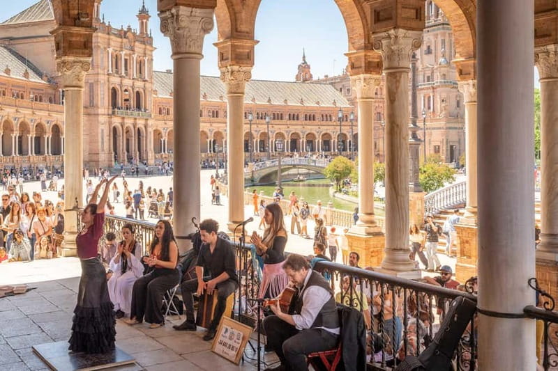 From Madrid: Best of Sevilla Day Tour with Train Transfers - Plaza de España and your free 2-hour window