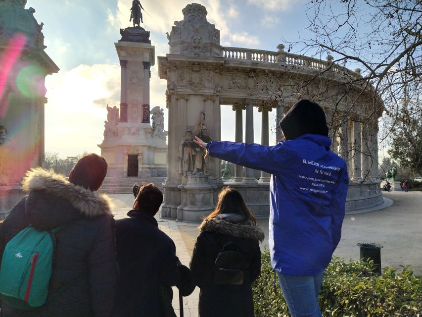 Madrid: Cibeles Rooftop & Retiro Park Guided Walking Tour - Retiro Park Highlights: Big Pond, Crystal Palace, and the Fallen Angel Legend