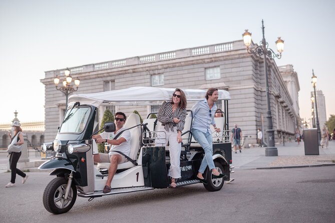 Madrid Expert Plus Tour with Local Guide in Eco Tuk Tuk Private - Covered Market, Atocha station, and the seats of power you can actually see