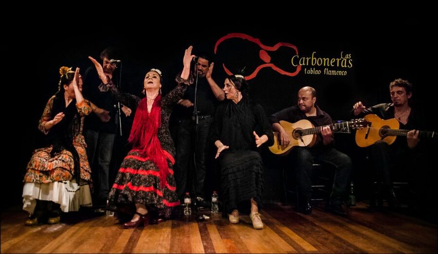 Madrid: Flamenco Show with Tapas and Wine Tour - Old renovated bar stop: carrilleras (meat cheeks) and smashed potatoes