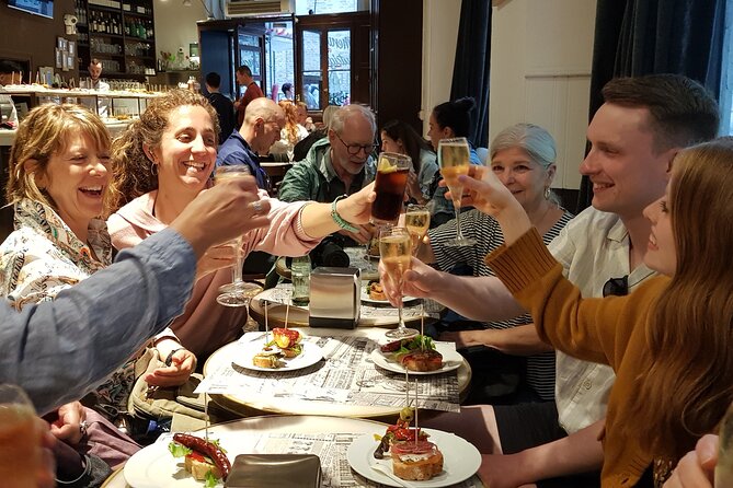Madrid History Food Tour: Tapas & Drinks Tasting - What you actually eat: Jamón, shrimp, bravas, croquetas, bacalao