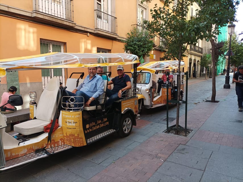 Madrid: Modern tour with Private guide in yellow tuk tuk - Puerta del Sol, Mercado de San Miguel, and Las Letras: the city’s human scale