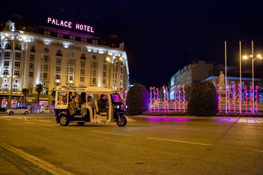 Madrid: Private Christmas Lights Tour by Eco Tuk-Tuk - National Library Sparkle and Plaza Cibeles Magic