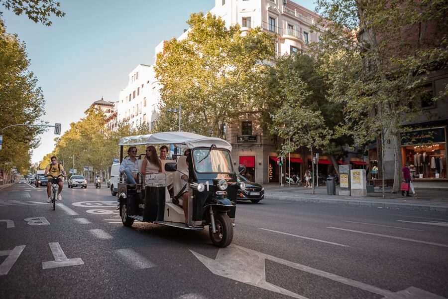 Madrid: Private City Tour by Eco Tuk Tuk - Royal Palace exteriors near Plaza de Oriente: the final wow without the line
