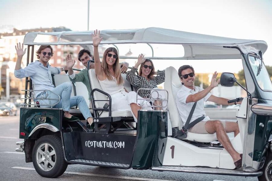 Madrid: Private City Tour by Eco Tuk Tuk - Puerta de Alcalá, Cibeles, and the grand-square Madrid you see on postcards