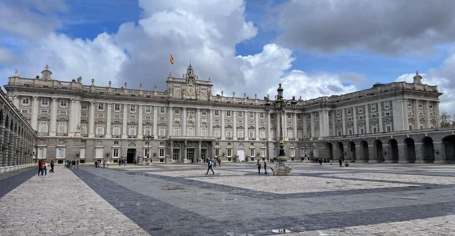 Madrid: Royal Palace tour - semi private or private - Royal Armoury Square and the staircase that frames the whole visit