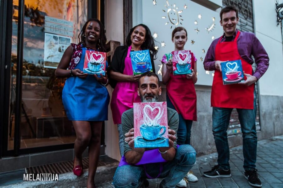 Madrid: Sip&Paint Workshop - Wine, Tapas, and Why the Social Setup Is Part of the Value