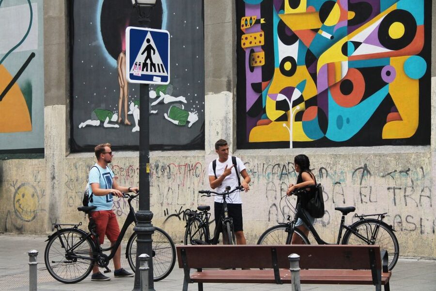 Madrid: Street Art Bike Tour - Alonso Martínez: the guide’s first big artistic waypoint