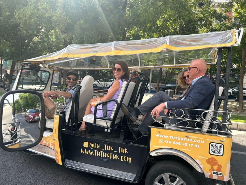 Madrid: Traditional Tour wh Private guide in yellow Tuk Tuk - Mercado de San Miguel and Las Letras: the city’s human scale