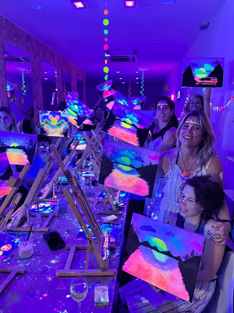 Madrid: Wine Gogh Glow Academy Paint and Sip Classes - Key Things to Know Before You Go