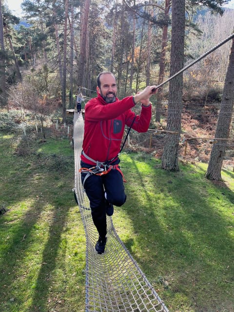 Madrid: Zip line circuits high in the trees - Tree zip lines from Madrid: De Pino a Pino San Rafael basics