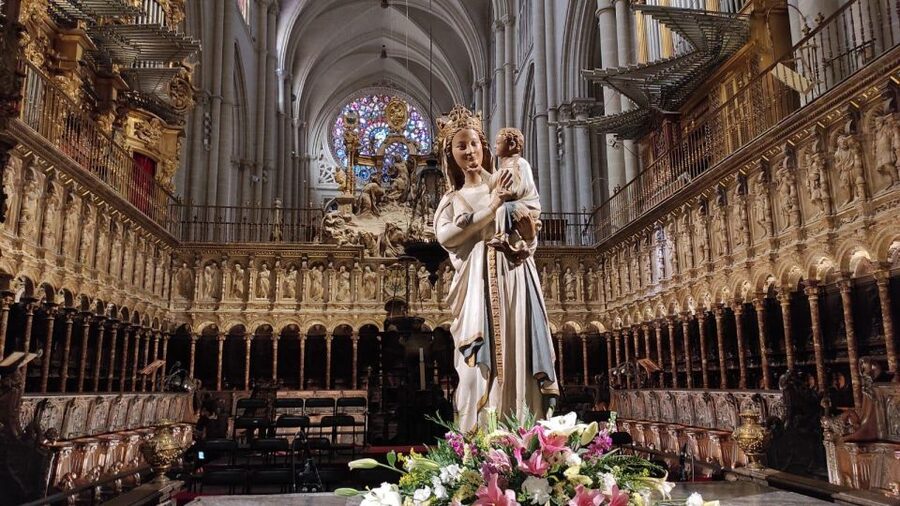 Toledo: Cathedral, Alcazar, Monastery, Jewish Quarter Tour - San Miguel panoramas: Toledo’s big picture first