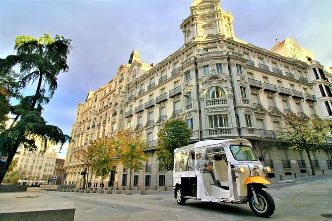 Tour of Historic and Modern Madrid with a guide in a yellow tuk tuk - Cervantes and Congress: Spain’s public life, from poetry to politics